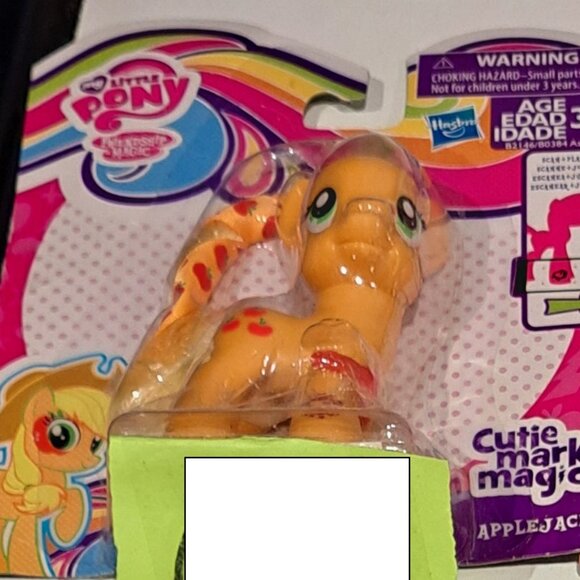 Applejack cutie mark magic my little pony toy with ribbon in her hair - Picture 1 of 4